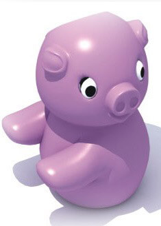 Gettarifiuti Maialino per Ludoteche