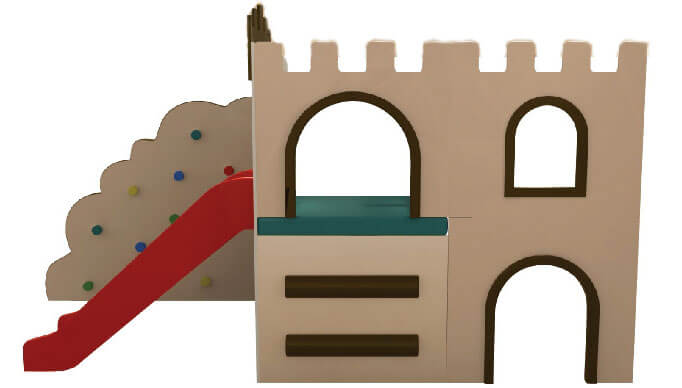 Gioco Per Interno Castello con Scivolo