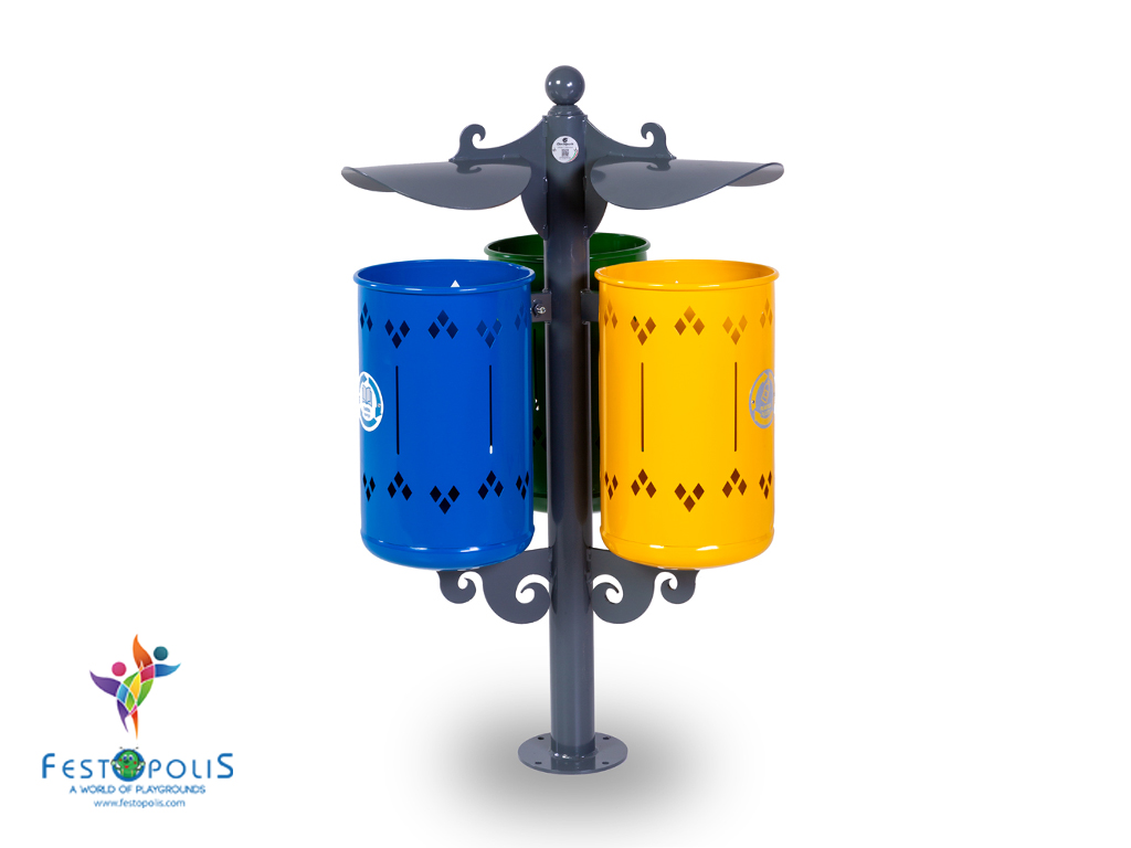 Cestino Tris Per Raccolta Differenziata