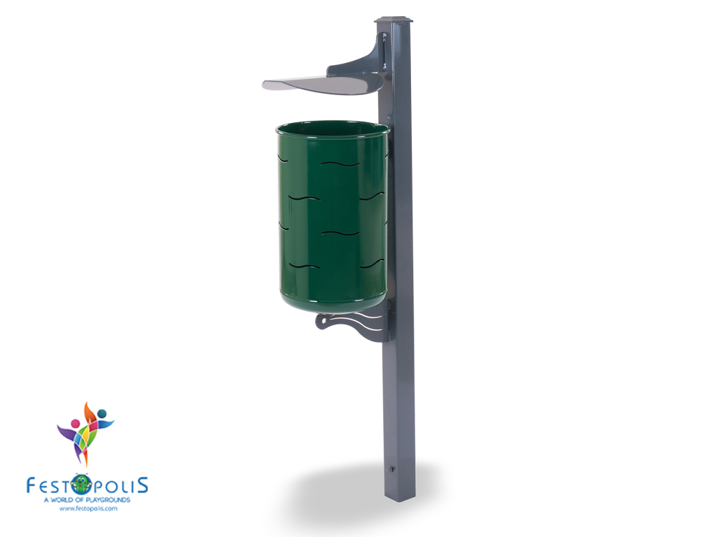 Cestino In Acciaio Colore Verde