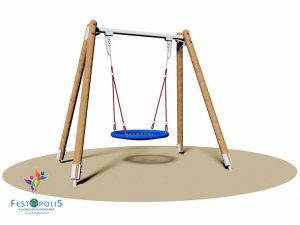 Altalena Inclusiva Con Cestone