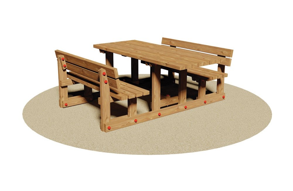 Panchina in legno inclusiva